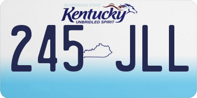 KY license plate 245JLL