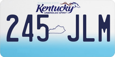 KY license plate 245JLM
