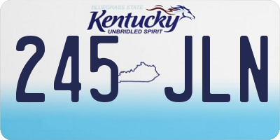 KY license plate 245JLN
