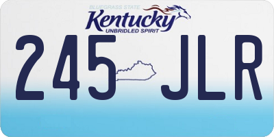 KY license plate 245JLR
