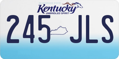 KY license plate 245JLS
