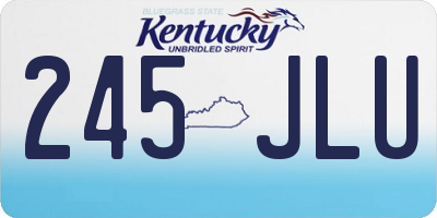 KY license plate 245JLU