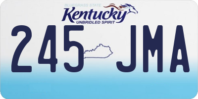 KY license plate 245JMA