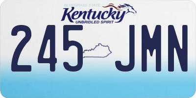 KY license plate 245JMN