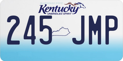 KY license plate 245JMP