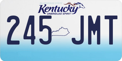 KY license plate 245JMT