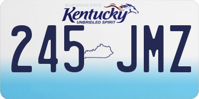 KY license plate 245JMZ