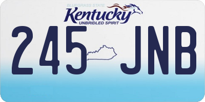 KY license plate 245JNB