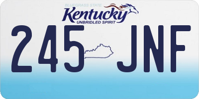 KY license plate 245JNF