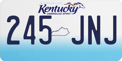 KY license plate 245JNJ