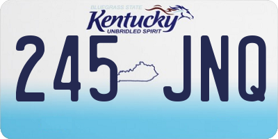 KY license plate 245JNQ