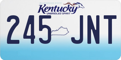 KY license plate 245JNT