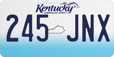 KY license plate 245JNX