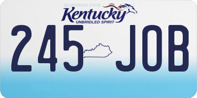 KY license plate 245JOB