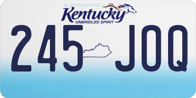 KY license plate 245JOQ