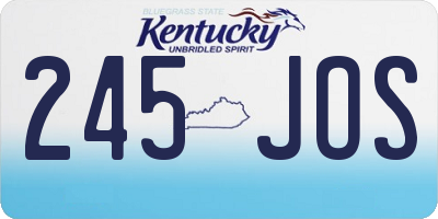 KY license plate 245JOS