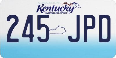 KY license plate 245JPD