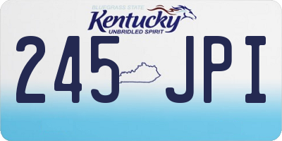 KY license plate 245JPI