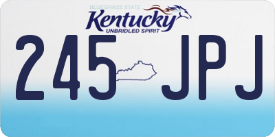 KY license plate 245JPJ