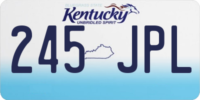 KY license plate 245JPL