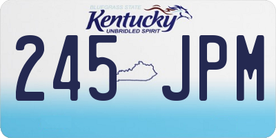 KY license plate 245JPM