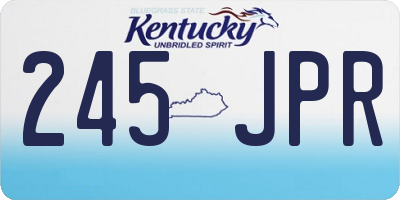 KY license plate 245JPR