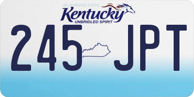 KY license plate 245JPT