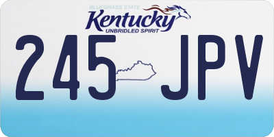 KY license plate 245JPV