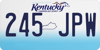 KY license plate 245JPW