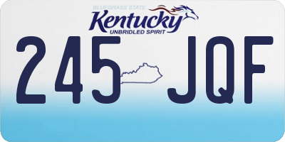 KY license plate 245JQF