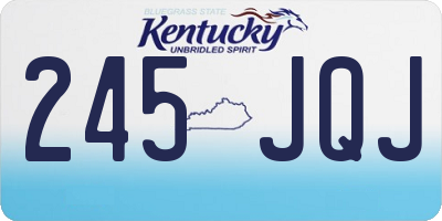 KY license plate 245JQJ
