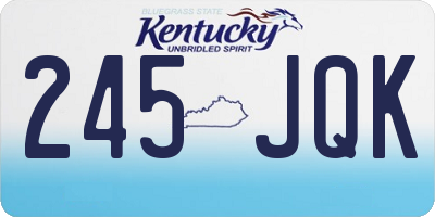 KY license plate 245JQK