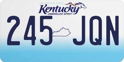 KY license plate 245JQN