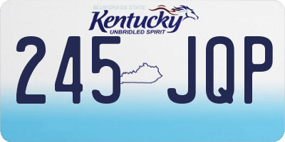 KY license plate 245JQP