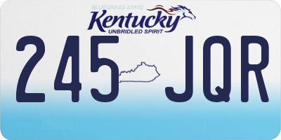 KY license plate 245JQR