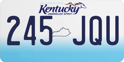 KY license plate 245JQU