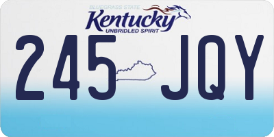KY license plate 245JQY