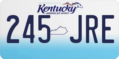 KY license plate 245JRE