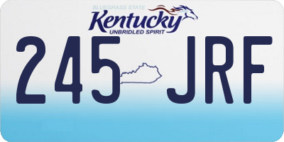KY license plate 245JRF