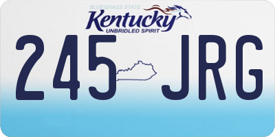 KY license plate 245JRG