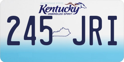 KY license plate 245JRI