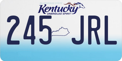 KY license plate 245JRL