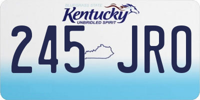 KY license plate 245JRO