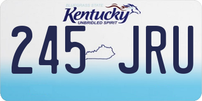 KY license plate 245JRU