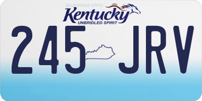 KY license plate 245JRV