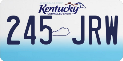 KY license plate 245JRW