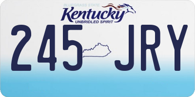 KY license plate 245JRY