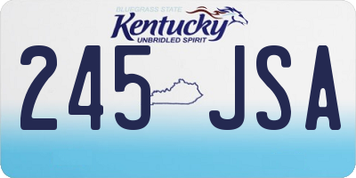 KY license plate 245JSA