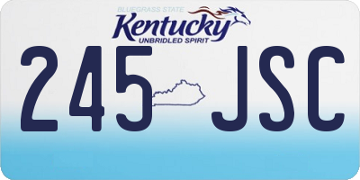 KY license plate 245JSC