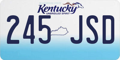 KY license plate 245JSD